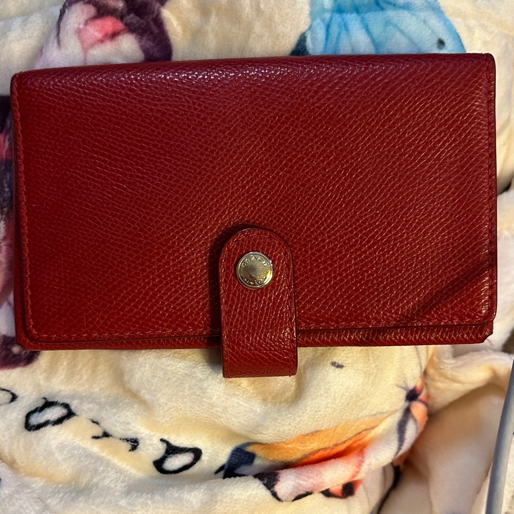 Coach Red Textured Wallet